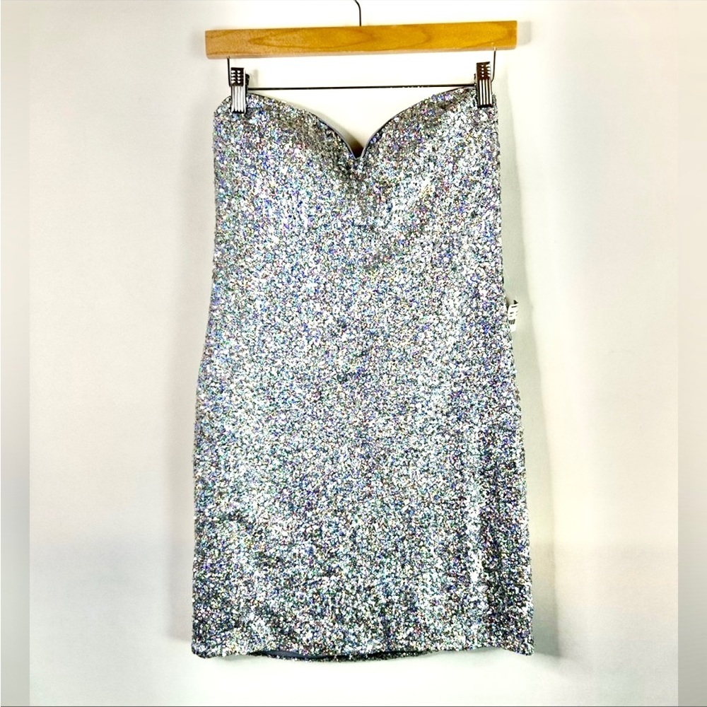 Sequin Dress XL Fredricks of Hollywood Eras Tout Mirrorball Silver renaissance
